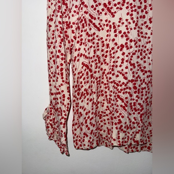 GANNI Egret Tulip Crepe Blouse Size 36 - Picture 10 of 12